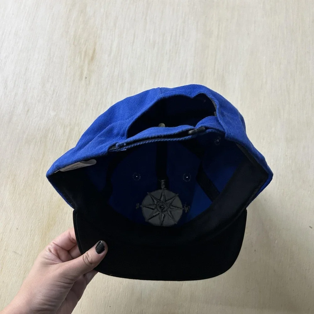Vintage Marlboro Hat Cap Strap Back Mens One Size Blue Compass Ski Gear Outdoor
